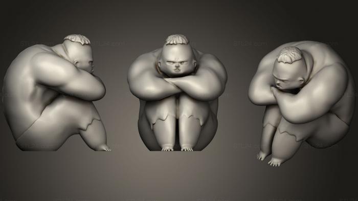 Figurines simple (Baby Hulk, STKPR_0115) 3D models for cnc